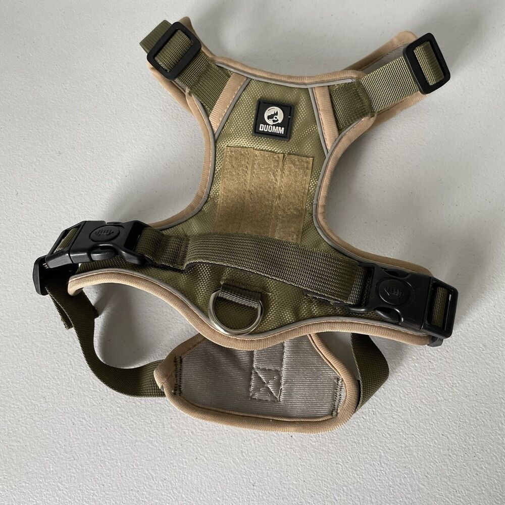 Duomm Dog Harness Utility Pet Supportive Comfort Green Brown Size Medium - Picture 3 of 7